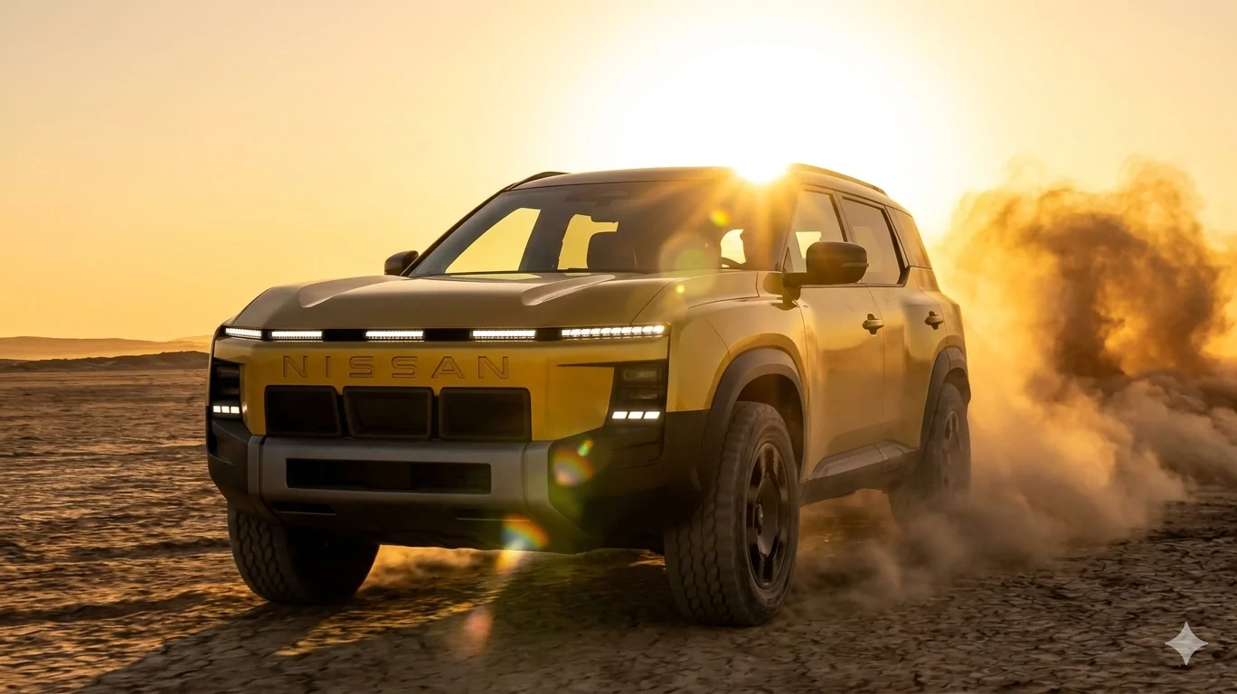 2028 2029 New Xterra 3rd Gen New teaser of 2029 Xterra previews tough styling - "Badass is Back." Gemini_Generated_Image_26b42g26b42g26b4